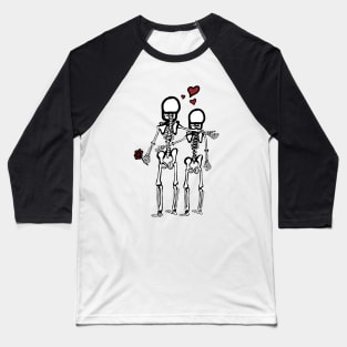 Skeleton Love Baseball T-Shirt